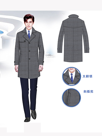 大衣定制，高端時(shí)尚男士大衣定制，高級(jí)灰色男士大衣